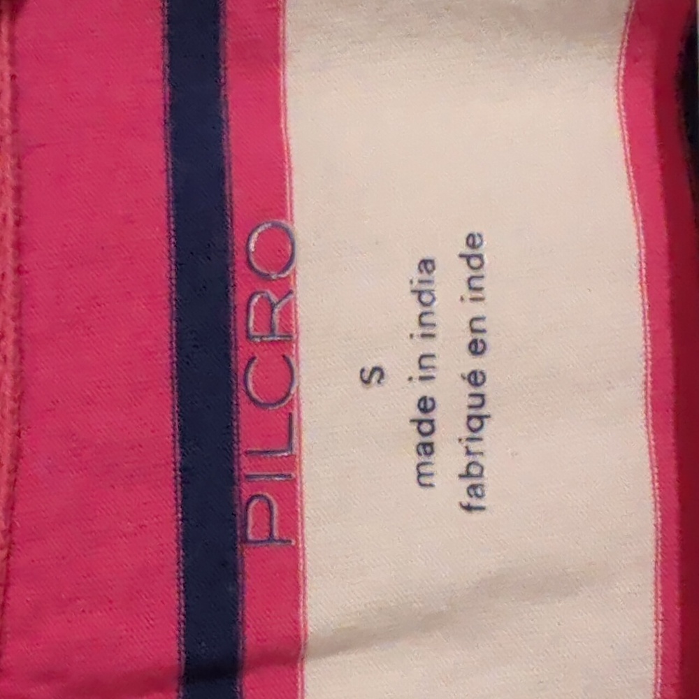 ANTHROPOLOGIE PILCRO pink and green striped t shirt - size small - Picture 4 of 9